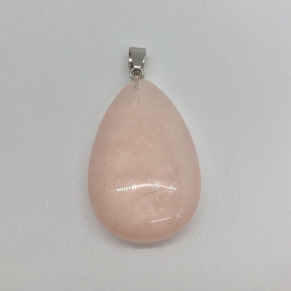 Rose Quartz Water Drop Necklace - Picture 1 of 2